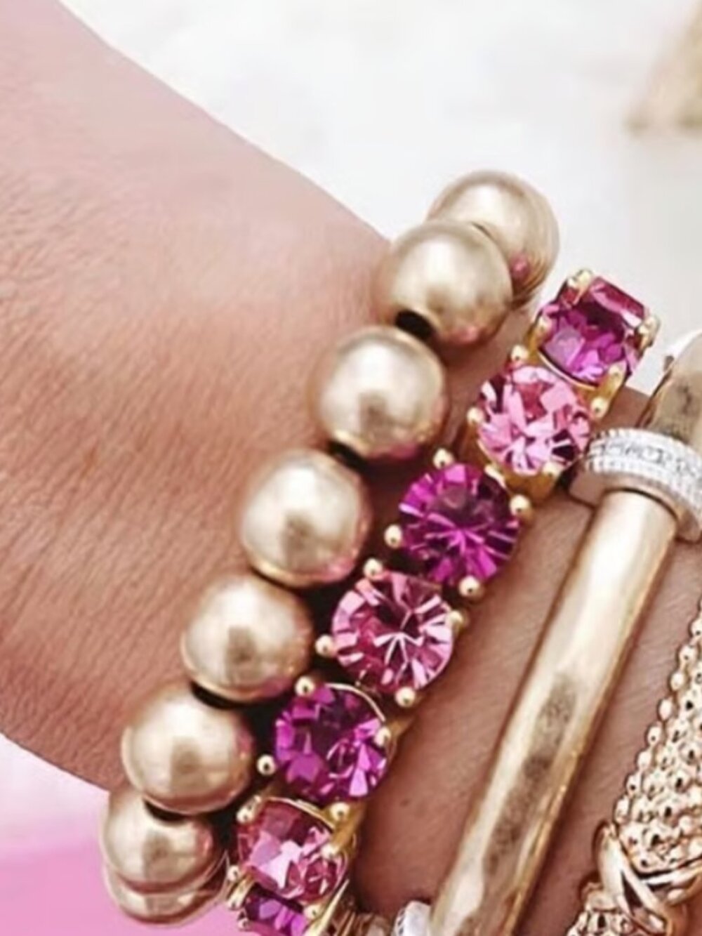 Park Lane Pink Power Impression Bracelet - Picture 2 of 5